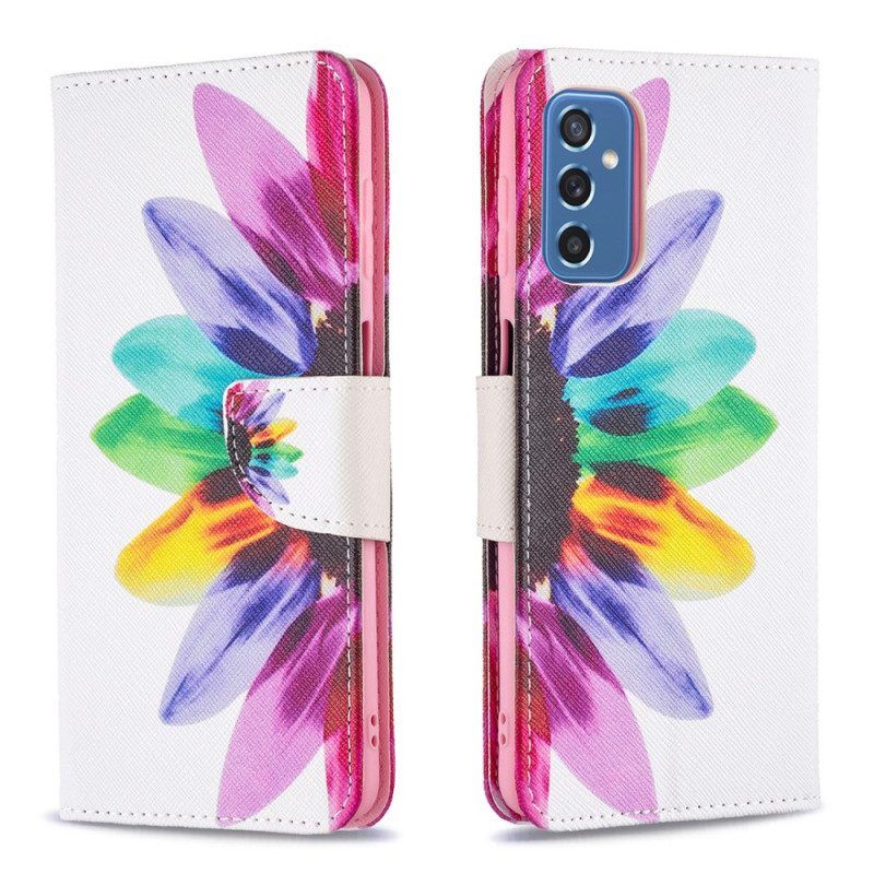 Lederhüllen Für Samsung Galaxy M52 5G Blume