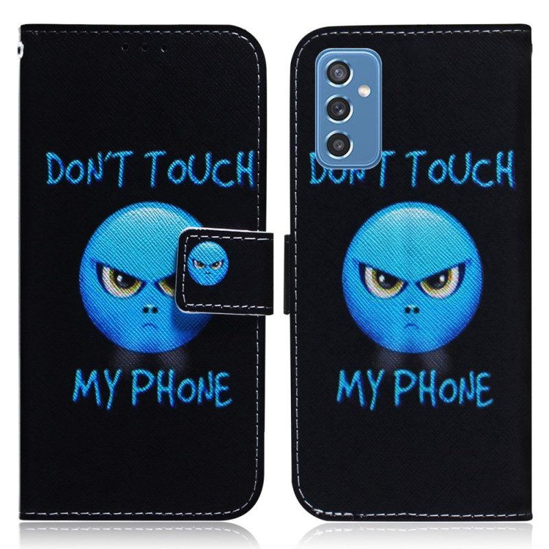 Lederhüllen Für Samsung Galaxy M52 5G Fass Mein Telefon Nicht An. Blau
