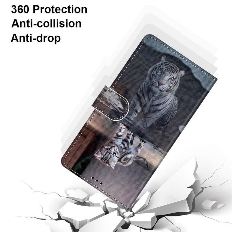 Lederhüllen Für Samsung Galaxy M52 5G Katzen-tagtraum