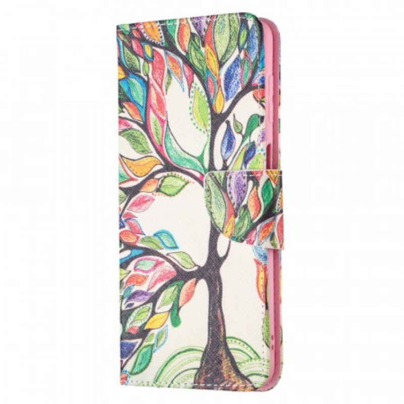 Lederhüllen Für Samsung Galaxy M52 5G Regenbogenbaum