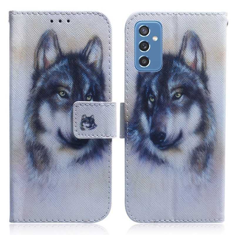 Lederhüllen Für Samsung Galaxy M52 5G Winterwolf