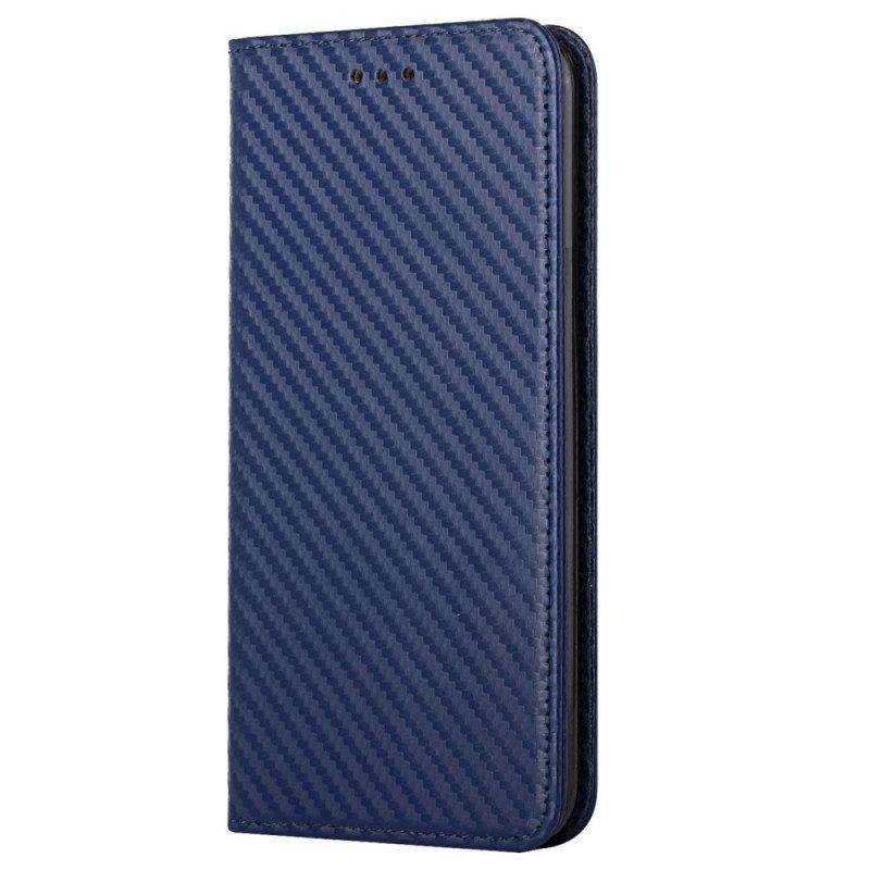 Schutzhülle Für iPhone 14 Mit Kordel Flip Case Riemchen-carbonfaser-stil