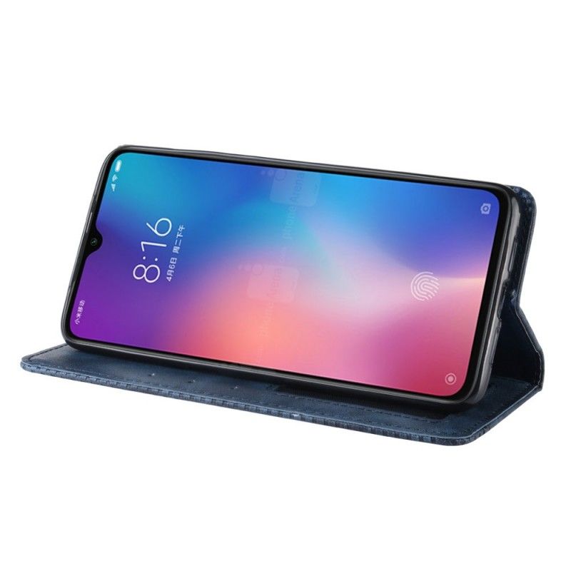 Flip Case Xiaomi Mi 9 SE Schwarz Mattes Ledereffekt