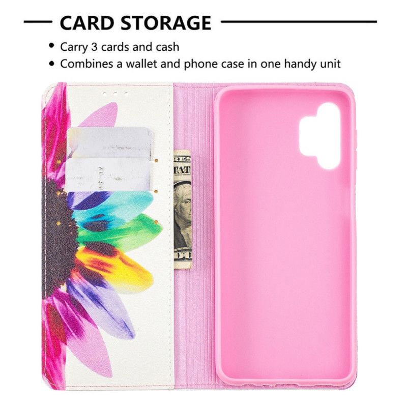 Flip Case Für Samsung Galaxy A32 5G Aquarellblume