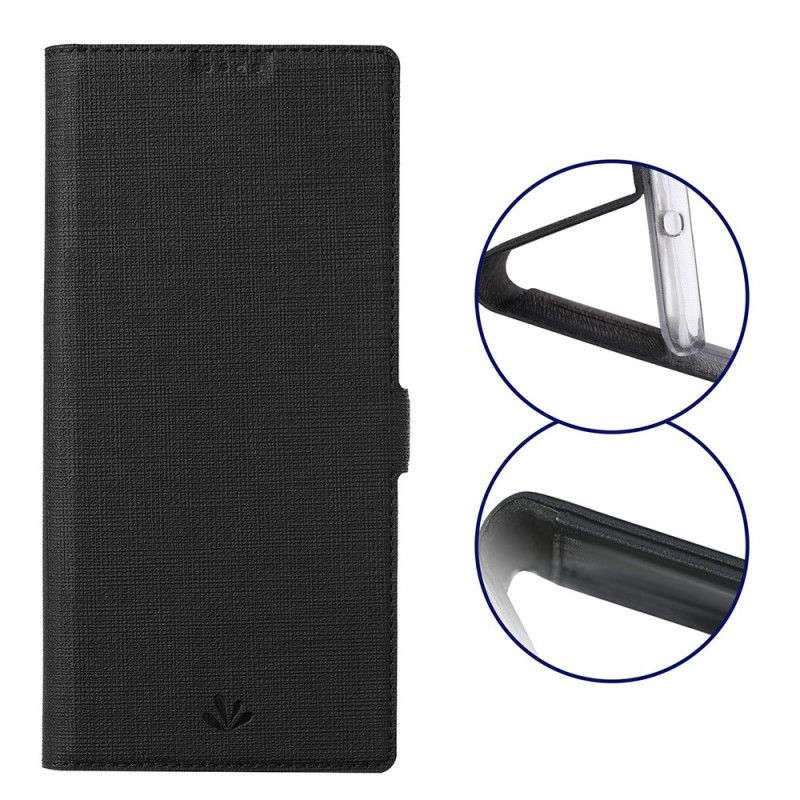 Flip Case Für Samsung Galaxy A32 5G Schwarz Strukturiertes Vili Dmx