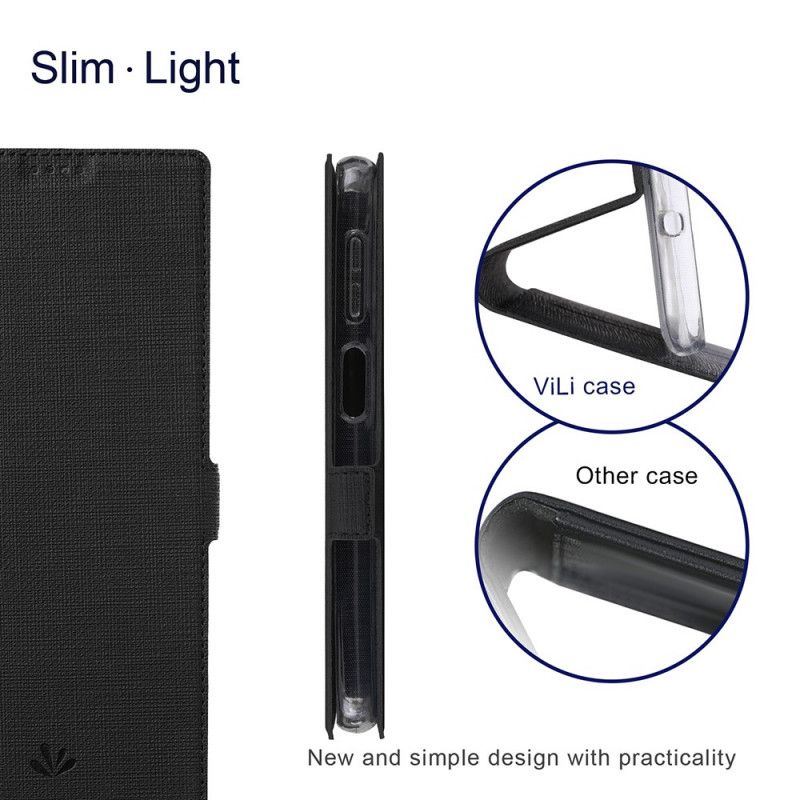 Flip Case Für Samsung Galaxy A32 5G Schwarz Strukturiertes Vili Dmx