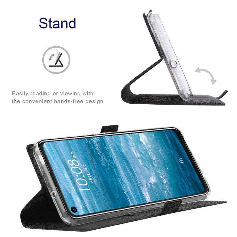 Flip Case Für Samsung Galaxy A32 5G Schwarz Strukturiertes Vili Dmx