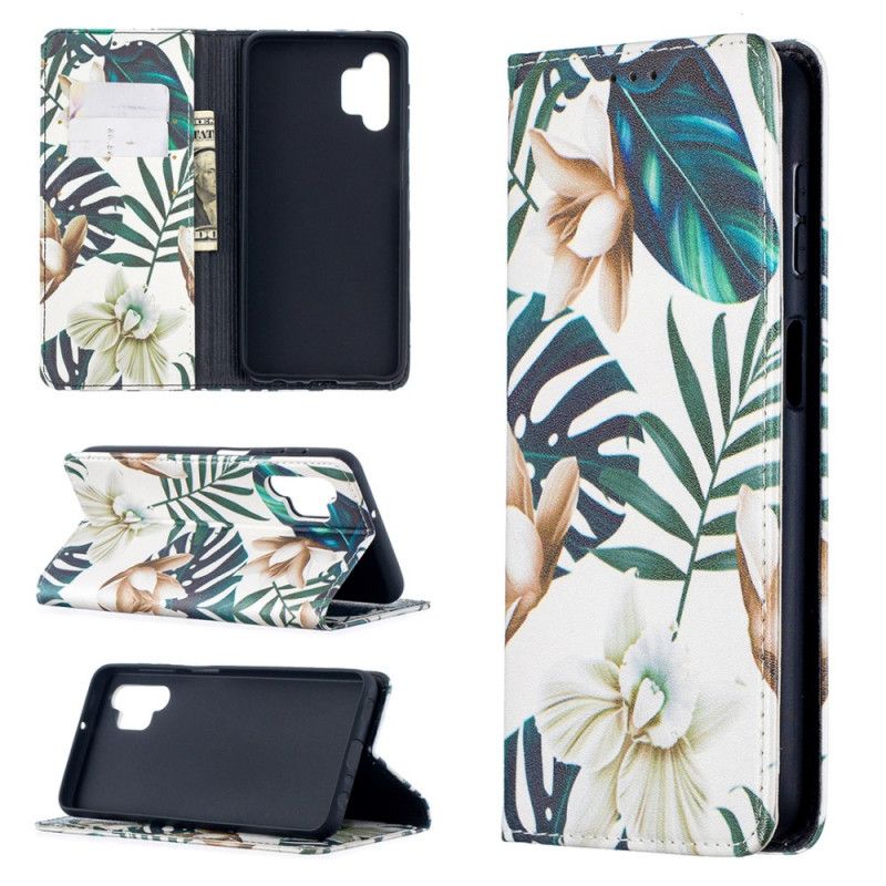 Flip Case Samsung Galaxy A32 5G Grün Blätter