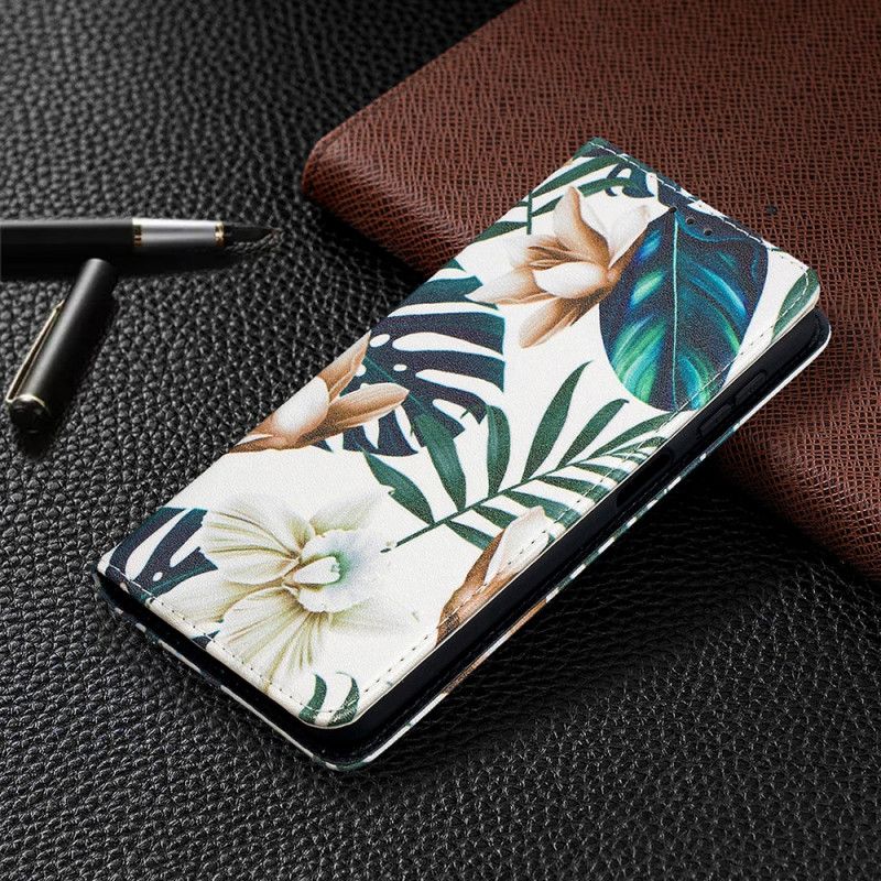 Flip Case Samsung Galaxy A32 5G Grün Blätter