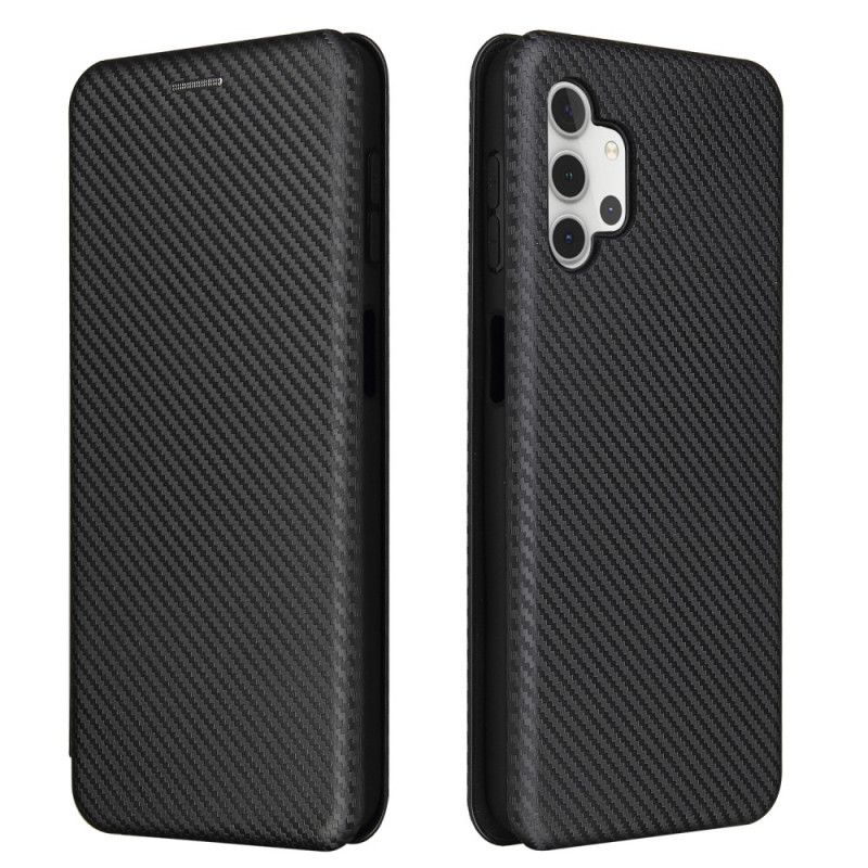 Flip Case Samsung Galaxy A32 5G Schwarz Kohlefaser