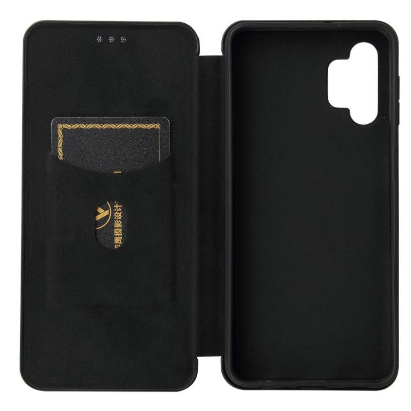 Flip Case Samsung Galaxy A32 5G Schwarz Kohlefaser