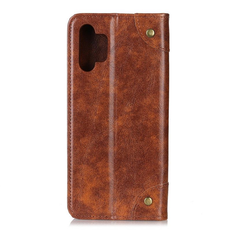 Flip Case Samsung Galaxy A32 5G Schwarz Nappalederstil