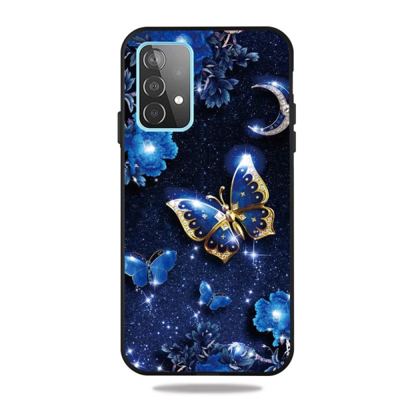 Hülle Für Samsung Galaxy A32 5G Schmetterling In Der Nacht