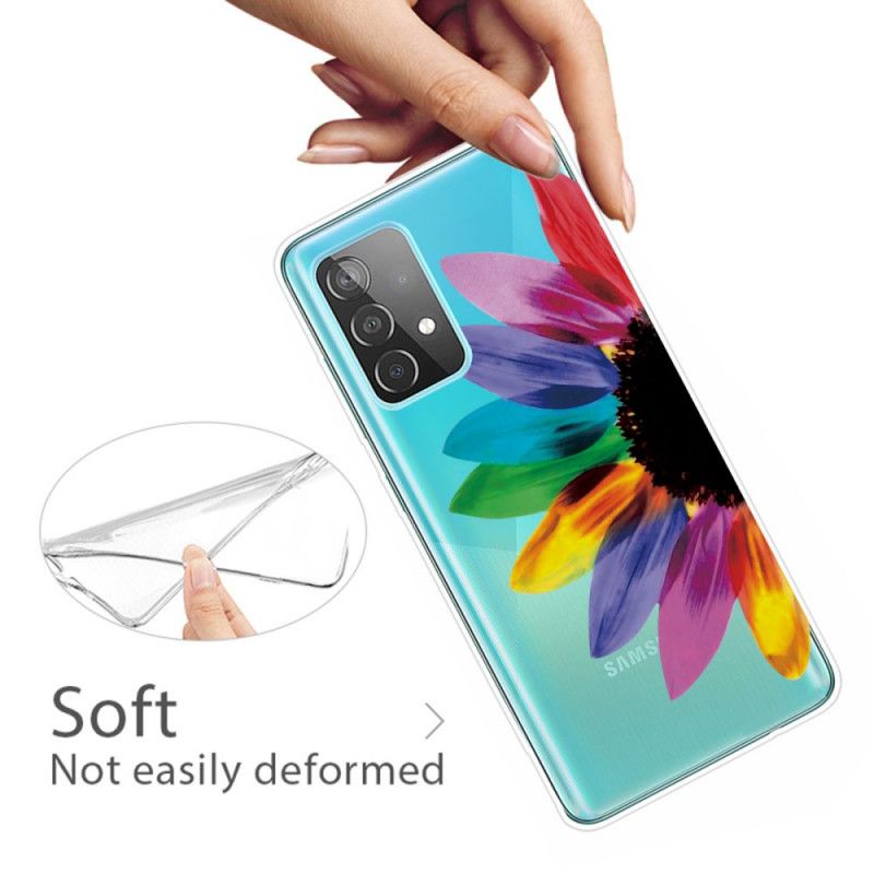 Hülle Samsung Galaxy A32 5G Handyhülle Farbige Blume