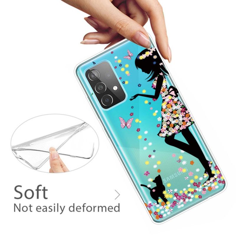 Hülle Samsung Galaxy A32 5G Handyhülle Hübscher Blütenkopf