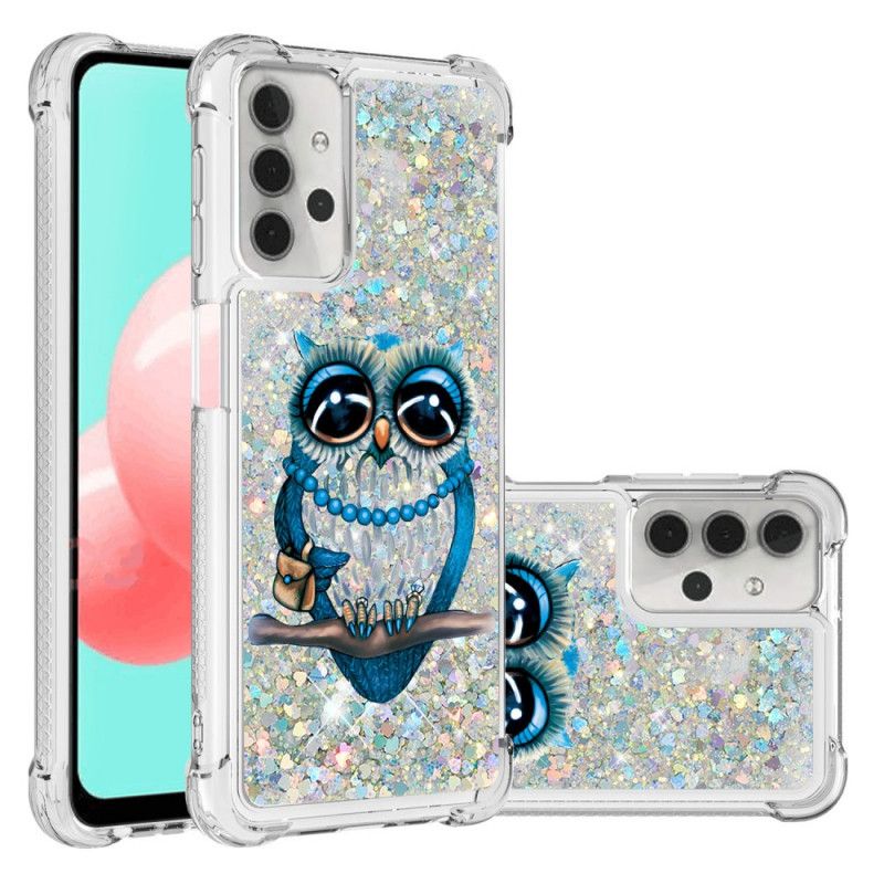 Hülle Samsung Galaxy A32 5G Handyhülle Miss Owl Glitter