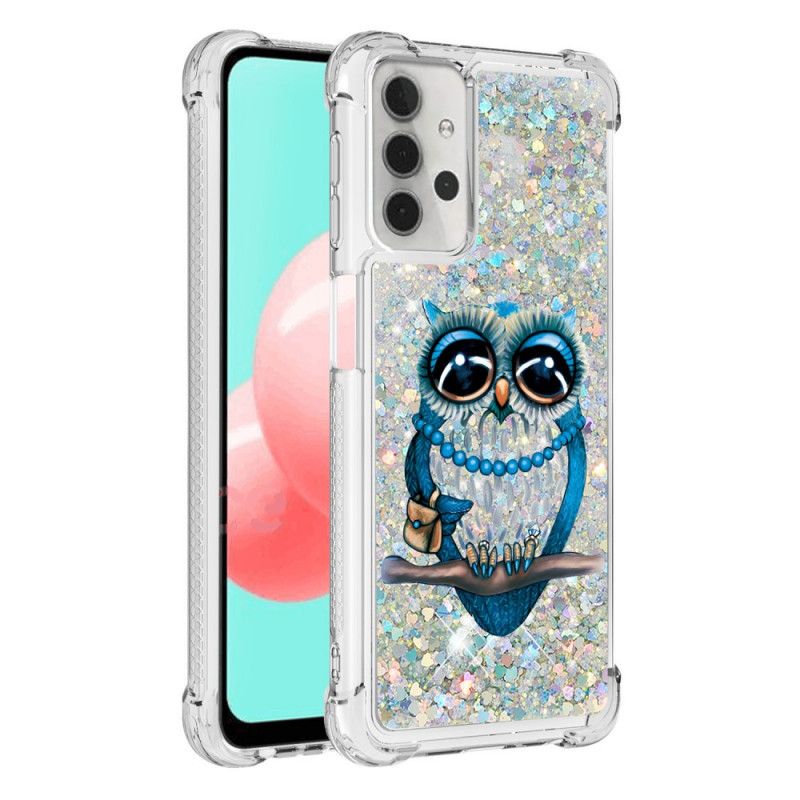 Hülle Samsung Galaxy A32 5G Handyhülle Miss Owl Glitter