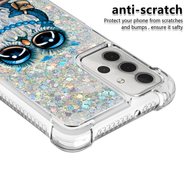 Hülle Samsung Galaxy A32 5G Handyhülle Miss Owl Glitter