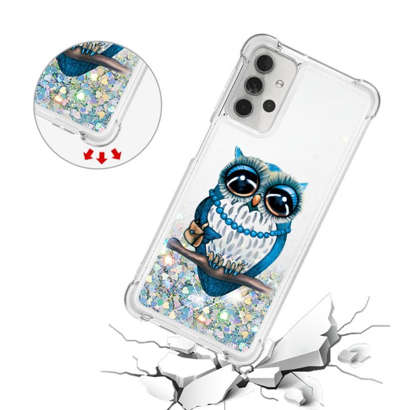 Hülle Samsung Galaxy A32 5G Handyhülle Miss Owl Glitter