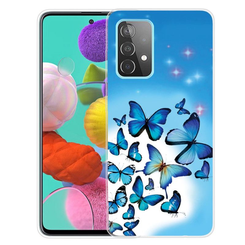 Hülle Samsung Galaxy A32 5G Handyhülle Schmetterlinge Schmetterlinge