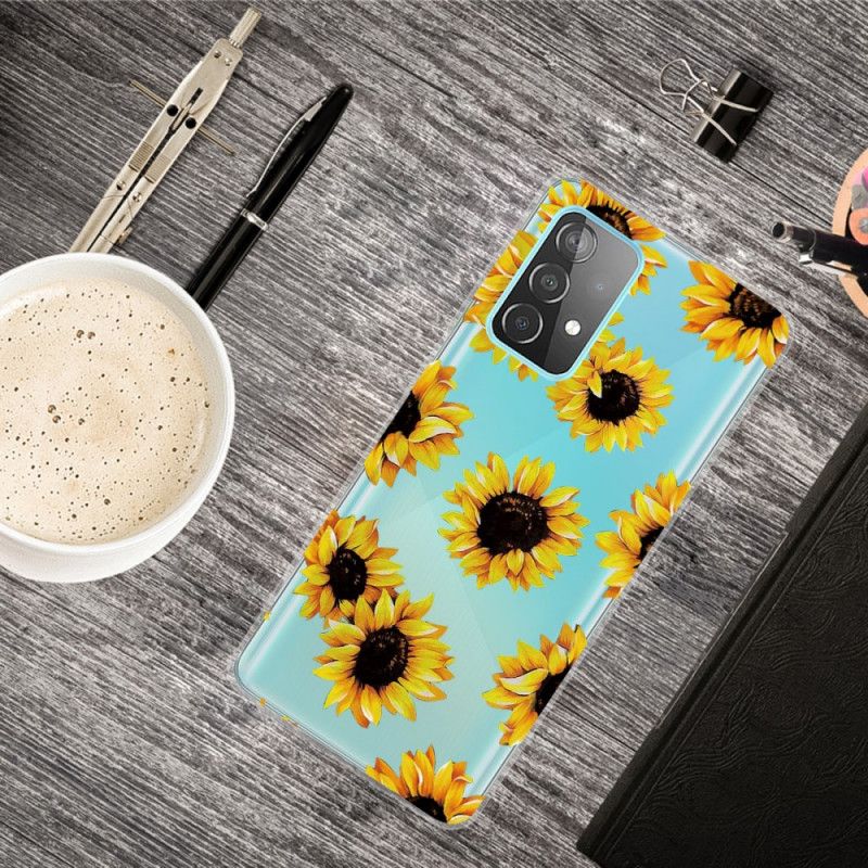 Hülle Samsung Galaxy A32 5G Handyhülle Sonnenblumen