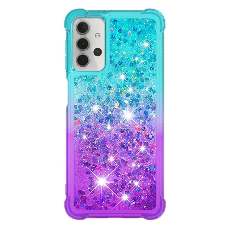 Hülle Samsung Galaxy A32 5G Magenta Farbiger Glitzer