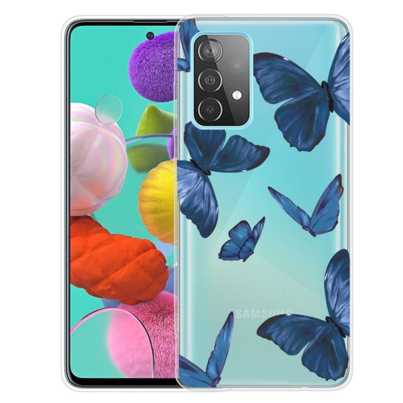 Hülle Samsung Galaxy A32 5G Pink Wilde Schmetterlinge