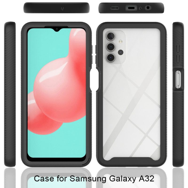 Hülle Samsung Galaxy A32 5G Schwarz Hybrid-Silikonfelgen-Design