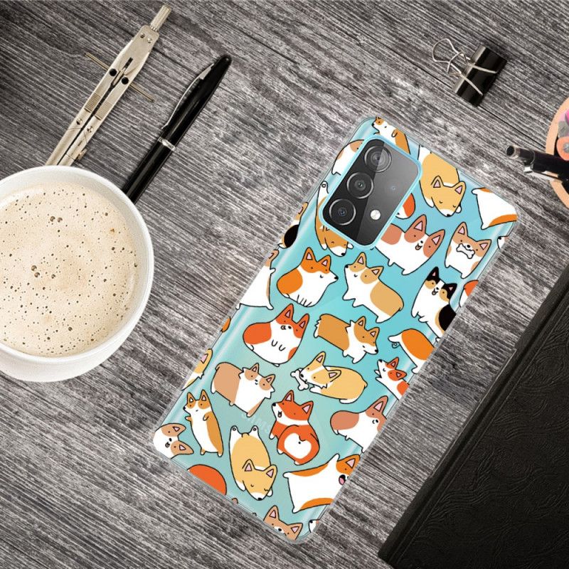 Hülle Samsung Galaxy A32 5G Transparente Mehrfachhunde