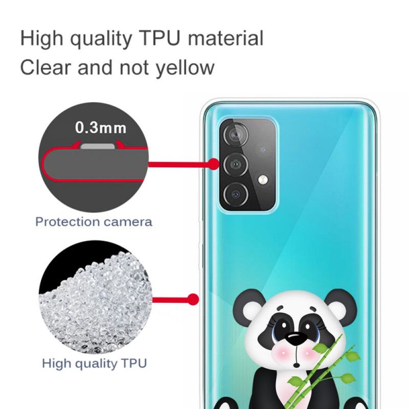 Hülle Samsung Galaxy A32 5G Transparenter Trauriger Panda