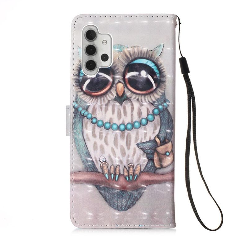 Lederhüllen Für Samsung Galaxy A32 5G Miss Owl Mit Tanga