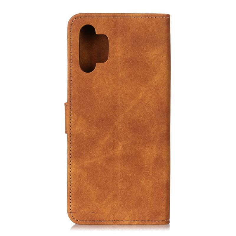 Lederhüllen Für Samsung Galaxy A32 5G Schwarz Vintage Khazneh Ledereffekt