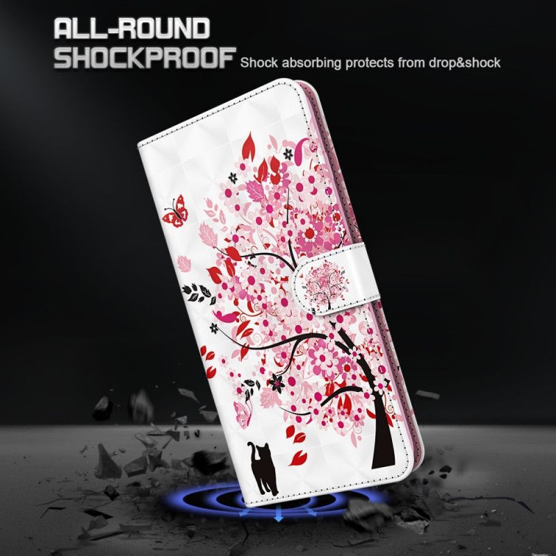 Lederhüllen Samsung Galaxy A32 5G Heller Fleck Rosa Baum