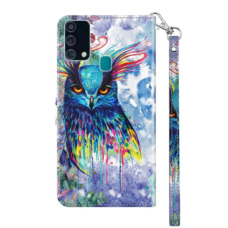 Lederhüllen Samsung Galaxy A32 5G Lichtfleck Aquarellvogel