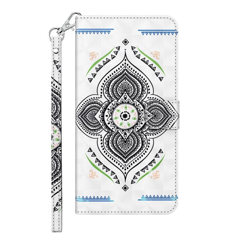 Lederhüllen Samsung Galaxy A32 5G Lichtpunkte Mandala Mit Riemen