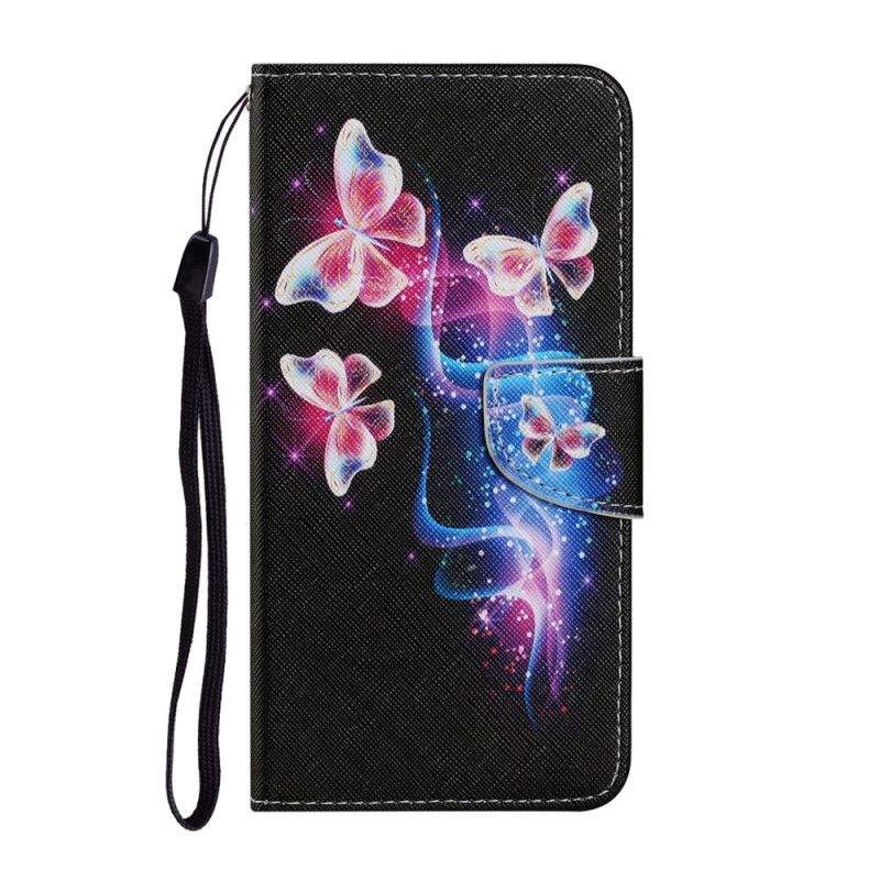 Lederhüllen Samsung Galaxy A32 5G Magenta Magische Schmetterlinge