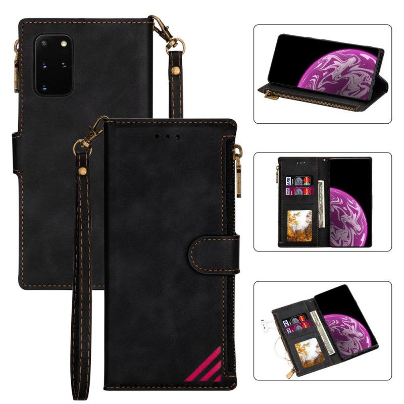 Lederhüllen Samsung Galaxy A32 5G Schwarz Multifunktionales Design