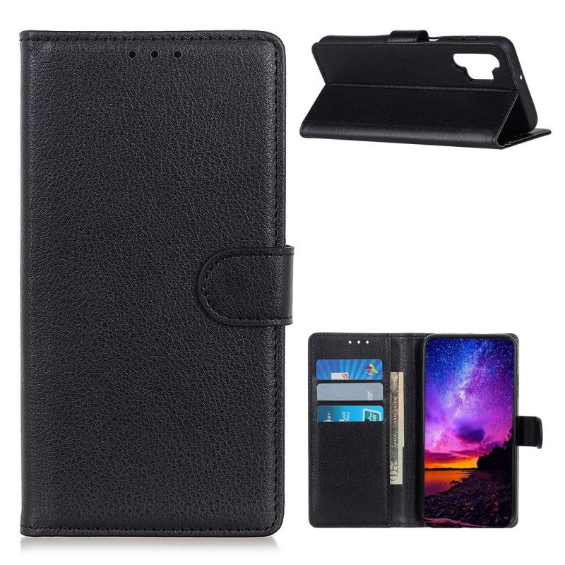Lederhüllen Samsung Galaxy A32 5G Schwarz Traditionelles Kunstleder
