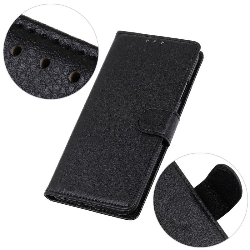 Lederhüllen Samsung Galaxy A32 5G Schwarz Traditionelles Kunstleder