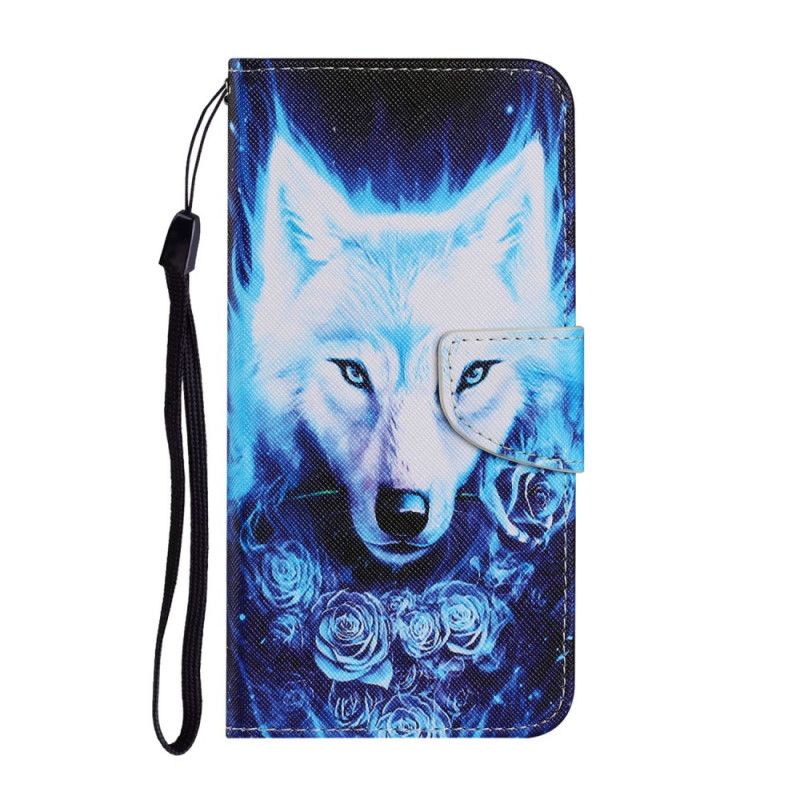 Lederhüllen Samsung Galaxy A32 5G Weißer Wolf