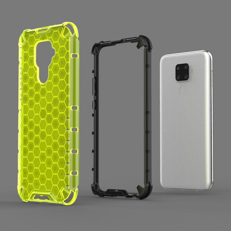 Hülle Huawei Mate 30 Lite Schwarz Wabenstil
