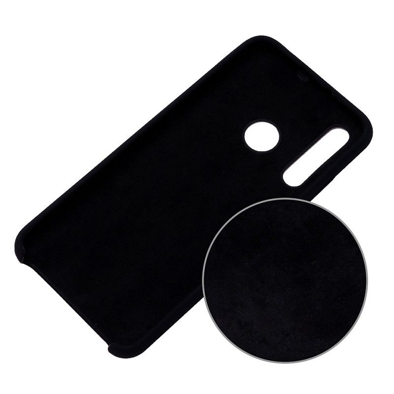 Hülle Honor 9X Schwarz Design Mit Flüssigem Silikon
