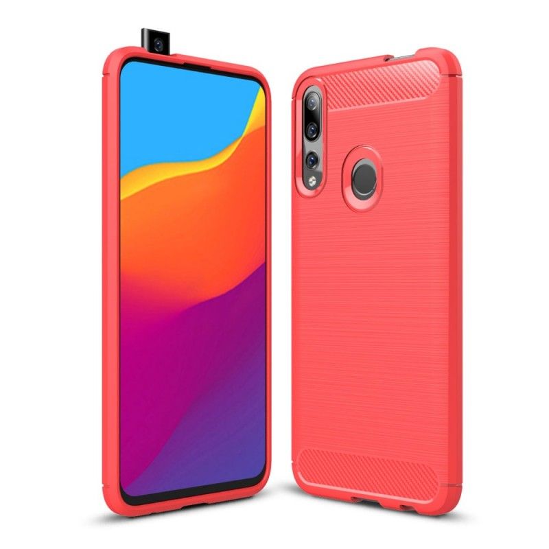 Hülle Honor 9X Schwarz Handyhülle Gebürstete Kohlefaser