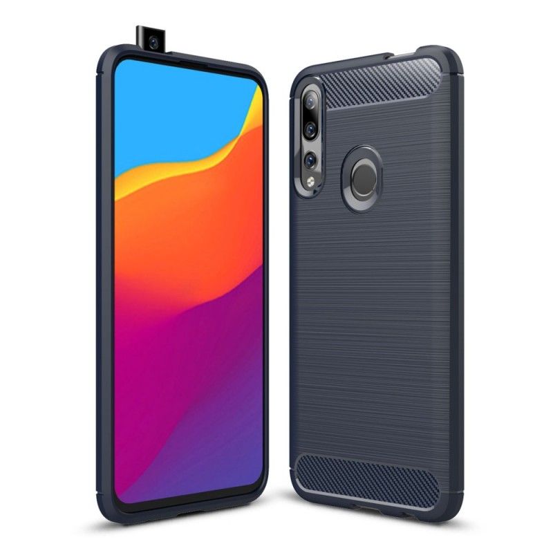 Hülle Honor 9X Schwarz Handyhülle Gebürstete Kohlefaser