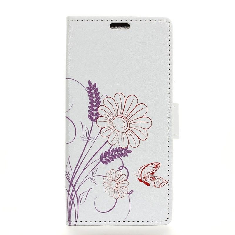 Lederhüllen Für Honor 9X Schmetterlinge Und Blumen Zeichnen