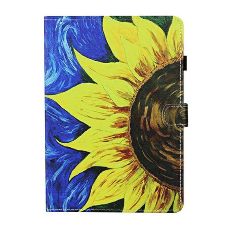 Flip Case Für Samsung Galaxy Tab S8 / Tab S7 Bemalte Sonnenblume