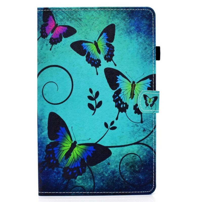 Flip Case Für Samsung Galaxy Tab S8 / Tab S7 Einzigartige Schmetterlinge