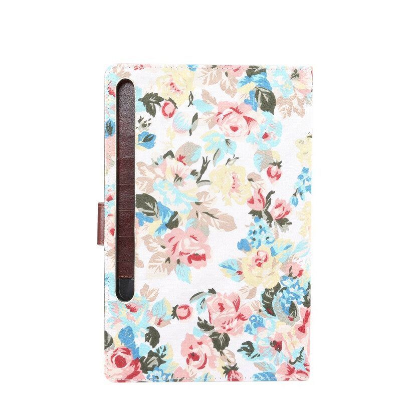 Flip Case Für Samsung Galaxy Tab S8 / Tab S7 Freiheitsblumen