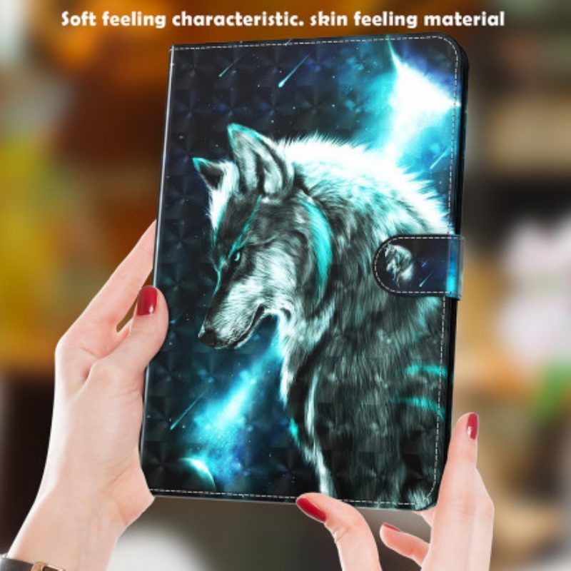 Flip Case Für Samsung Galaxy Tab S8 / Tab S7 Kunstleder-wolf