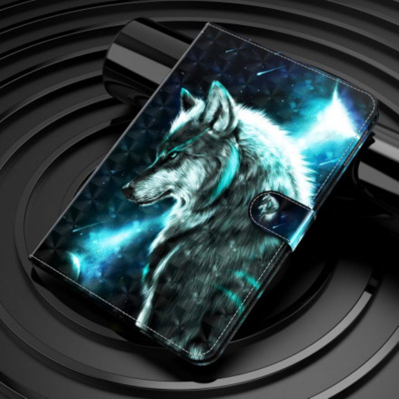 Flip Case Für Samsung Galaxy Tab S8 / Tab S7 Kunstleder-wolf